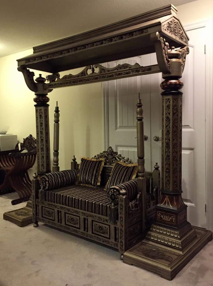 Royal Imperial Hand-Carved Sheesham Wooden Jhula (Swing)