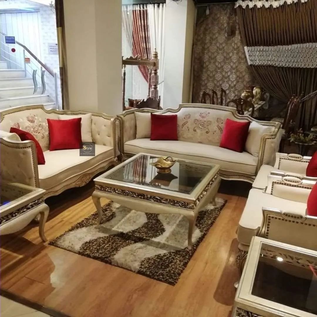 Luxury roman Quilted Sofa set