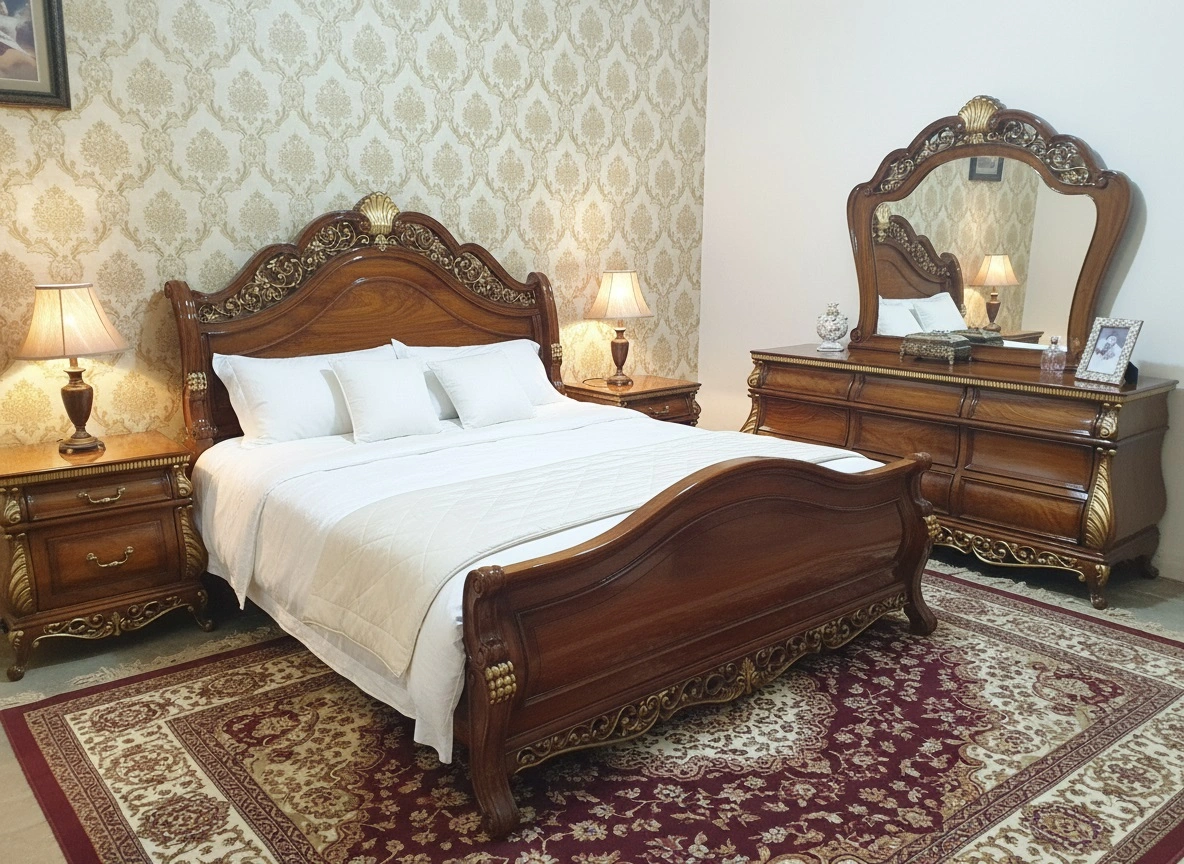 Anmol Solid Wood Bedset